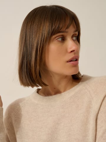 Just Cashmere Kaszmirowy sweter "Jane" w kolorze beżowym