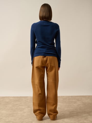 Just Cashmere Kaszmirowy sweter "Jane" w kolorze granatowym