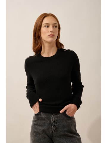 Just Cashmere Kasjmieren trui "Jeanne" zwart