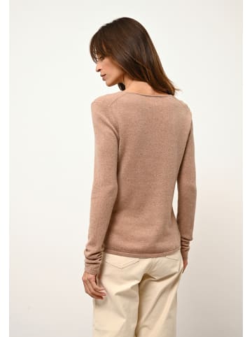 Just Cashmere Kaszmirowy sweter "Joan" w kolorze karmelowym