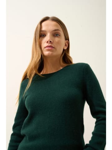 Just Cashmere Kaszmirowy sweter "Joyce" w kolorze ciemnozielonym