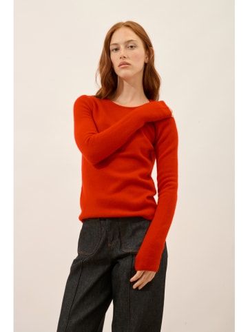 Just Cashmere Kaszmirowy sweter "Joyce" w kolorze czerwonym