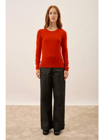 Just Cashmere Kaszmirowy sweter "Joyce" w kolorze czerwonym