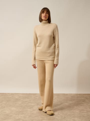 Just Cashmere Kaszmirowy sweter "June" w kolorze kremowym