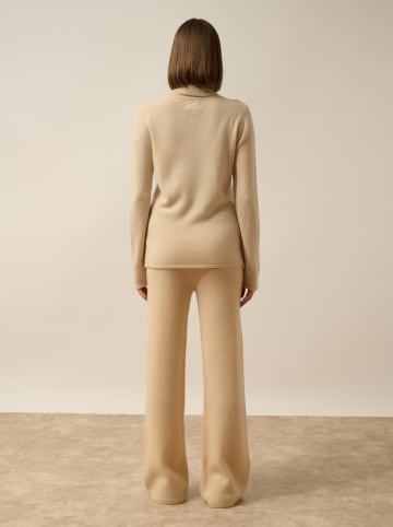 Just Cashmere Kaszmirowy sweter "June" w kolorze kremowym