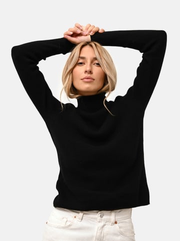 Just Cashmere Kaszmirowy golf "Lanais" w kolorze czarnym