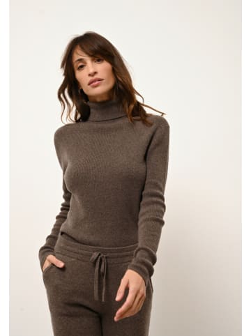 Just Cashmere Kaschmir-Rollkragenpullover "Lanais" in Braun