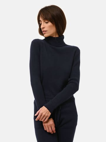 Just Cashmere Kaschmir-Rollkragenpullover "Lanais" in Dunkelblau