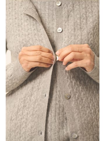 Just Cashmere Kaschmir-Cardigan "Laura" in Grau