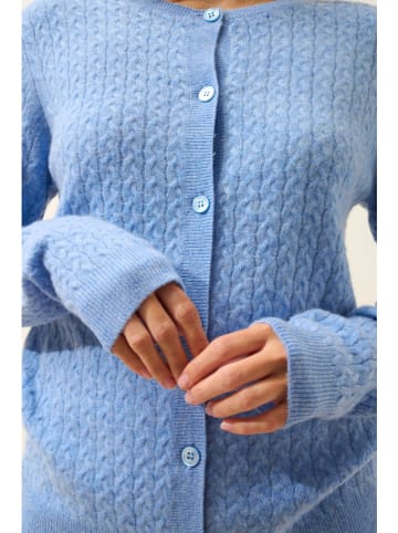Just Cashmere Kaschmir-Cardigan "Laura" in Hellblau