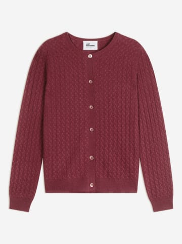Just Cashmere Kaszmirowy kardigan "Laura" w kolorze bordowym