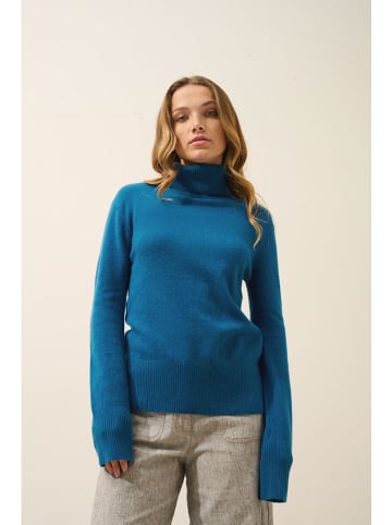 Just Cashmere Kaschmir-Rollkragenpullover "Lexie" in Blau