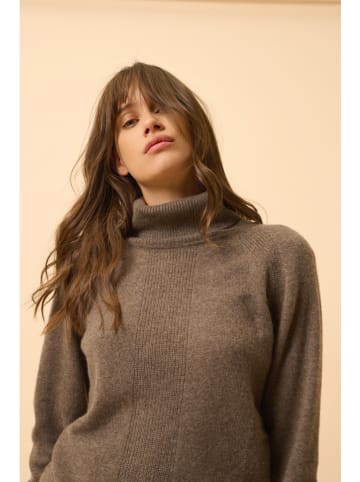 Just Cashmere Kaschmir-Rollkragenpullover in Braun