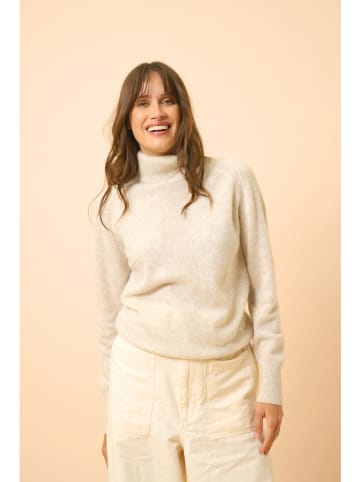 Just Cashmere Kaschmir-Rollkragenpullover in Creme