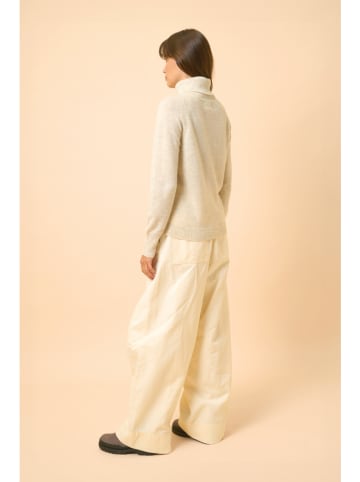 Just Cashmere Kaschmir-Rollkragenpullover in Creme