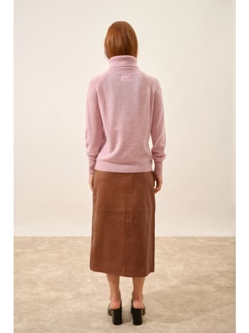 Just Cashmere Kaschmir-Rollkragenpullover in Rosa