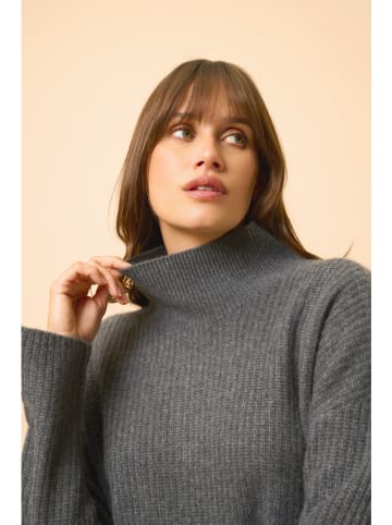 Just Cashmere Kasjmieren trui "Louise" antraciet