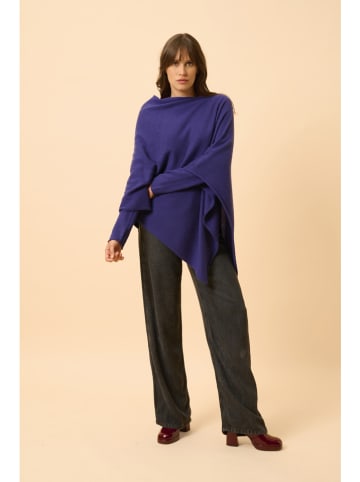 Just Cashmere Kaschmir-Poncho "Miamar" in Dunkelblau