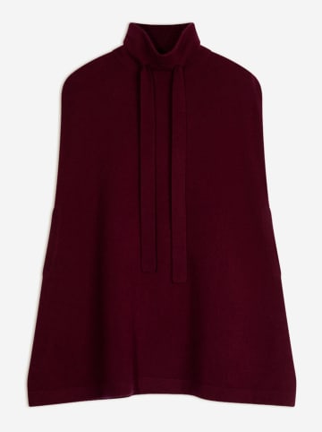 Just Cashmere Kaszmirowe ponczo "Miamar" w kolorze bordowym