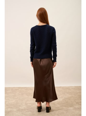 Just Cashmere Kasjmieren trui "Nadia" donkerblauw