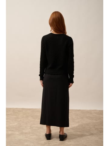 Just Cashmere Kaszmirowy sweter "Nadia" w kolorze czarnym