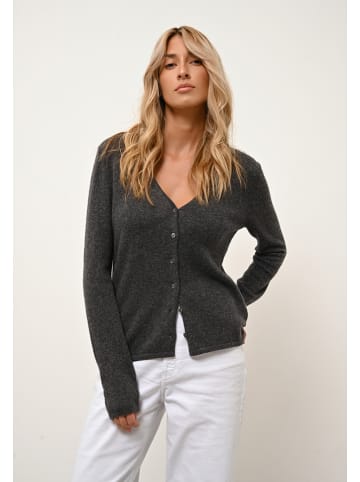 Just Cashmere Kasjmieren vest "Norma" antraciet