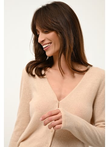 Just Cashmere Kaszmirowy kardigan "Norma" w kolorze beżowym