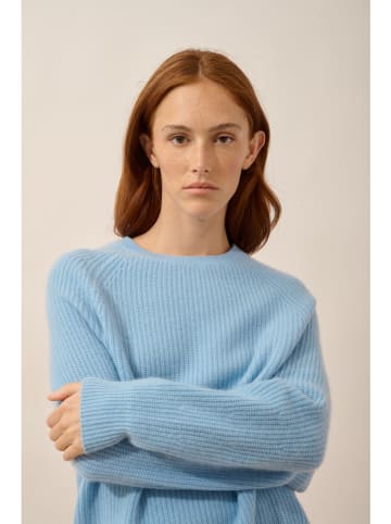 Just Cashmere Kasjmieren trui "Oceane" lichtblauw