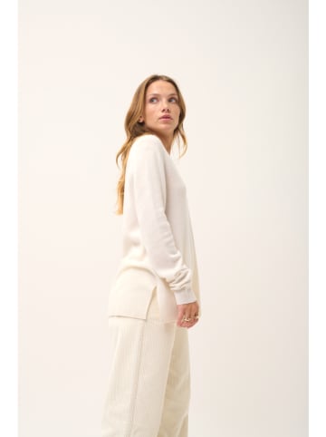 Just Cashmere Kasjmieren trui "Opal" wit