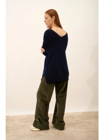 Just Cashmere Kaschmir-Pullover "Opal" in Dunkelblau