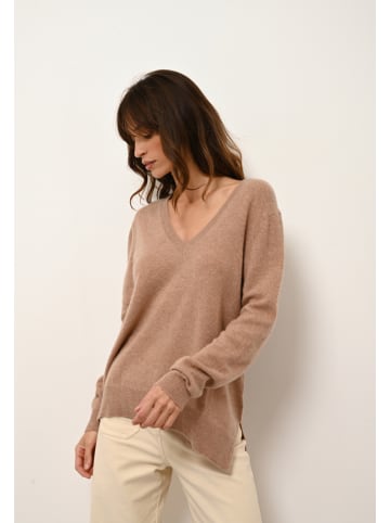 Just Cashmere Kaschmir-Pullover "Opal" in Hellbraun