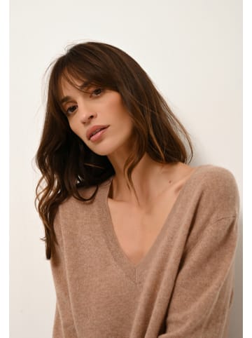 Just Cashmere Kaszmirowy sweter "Opal" w kolorze jasnobrązowym