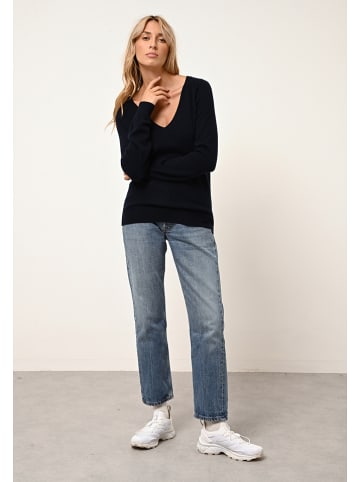 Just Cashmere Kaszmirowy sweter "Phoebe" w kolorze granatowym