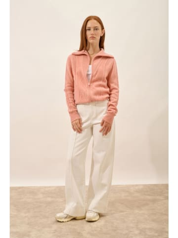 Just Cashmere Kasjmieren vest "Talara" lichtroze