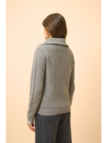 Just Cashmere Kaszmirowy kardigan "Talara" w kolorze szarym