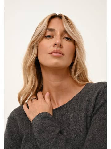 Just Cashmere Kasjmieren trui "Vivian" antraciet