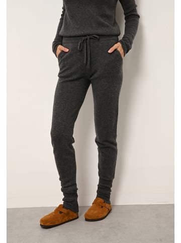 Just Cashmere Kasjmieren broek "Wendy" antraciet