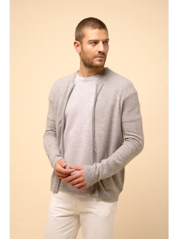 Just Cashmere Kaszmirowy kardigan "Polnoon" w kolorze szarym