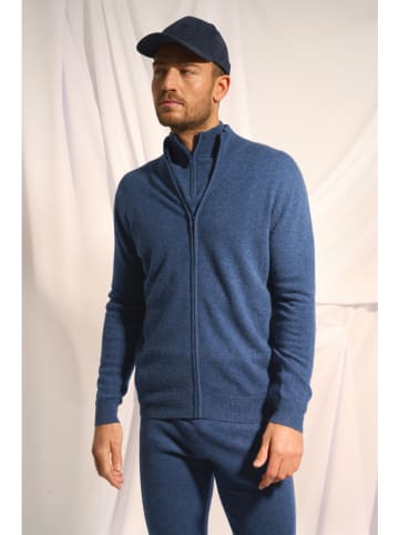 Just Cashmere Kaszmirowy kardigan "Alan" w kolorze granatowym