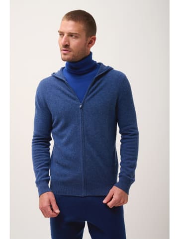 Just Cashmere Kasjmieren vest "Elliot" blauw