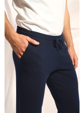 Just Cashmere Kasjmieren broek "Gareth" donkerblauw