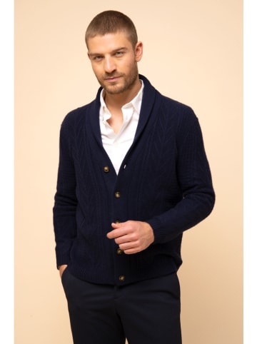 Just Cashmere Kaszmirowy kardigan "Garma" w kolorze granatowym