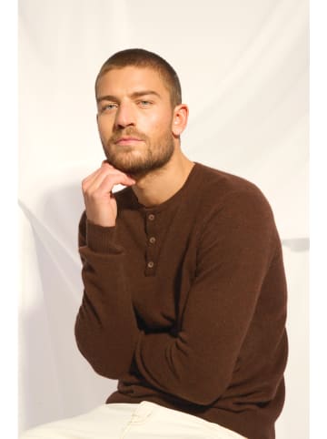 Just Cashmere Kaszmirowy sweter "Guzman" w kolorze jasnobrązowym