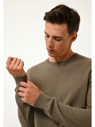 Just Cashmere Kasjmieren trui "Howard" kaki