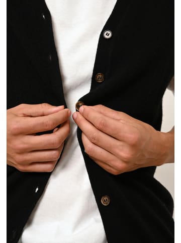 Just Cashmere Kasjmieren gilet "Lana" zwart