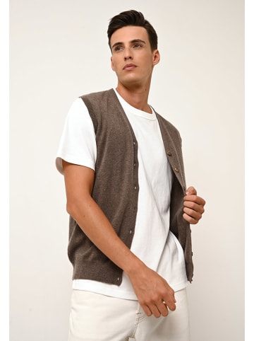 Just Cashmere Kaschmir-Weste "Lana" in Braun