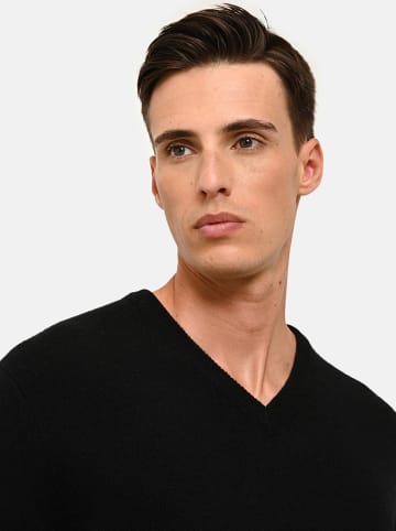 Just Cashmere Kasjmieren trui "Nathan" zwart