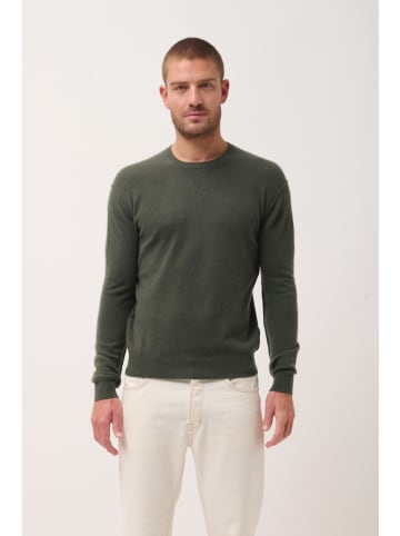 Just Cashmere Kaszmirowy sweter "Noe" w kolorze ciemnozielonym