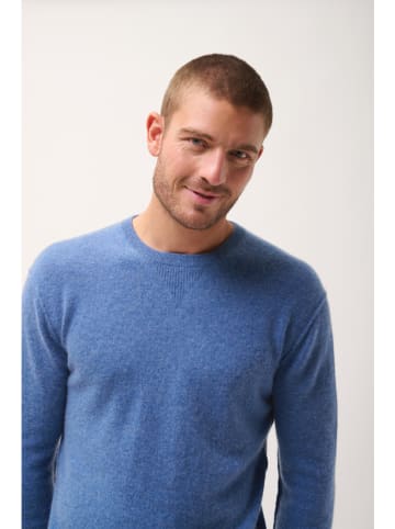 Just Cashmere Kaszmirowy sweter "Noe" w kolorze błękitnym