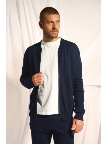 Just Cashmere Kaszmirowy kardigan "Polnoon" w kolorze granatowym